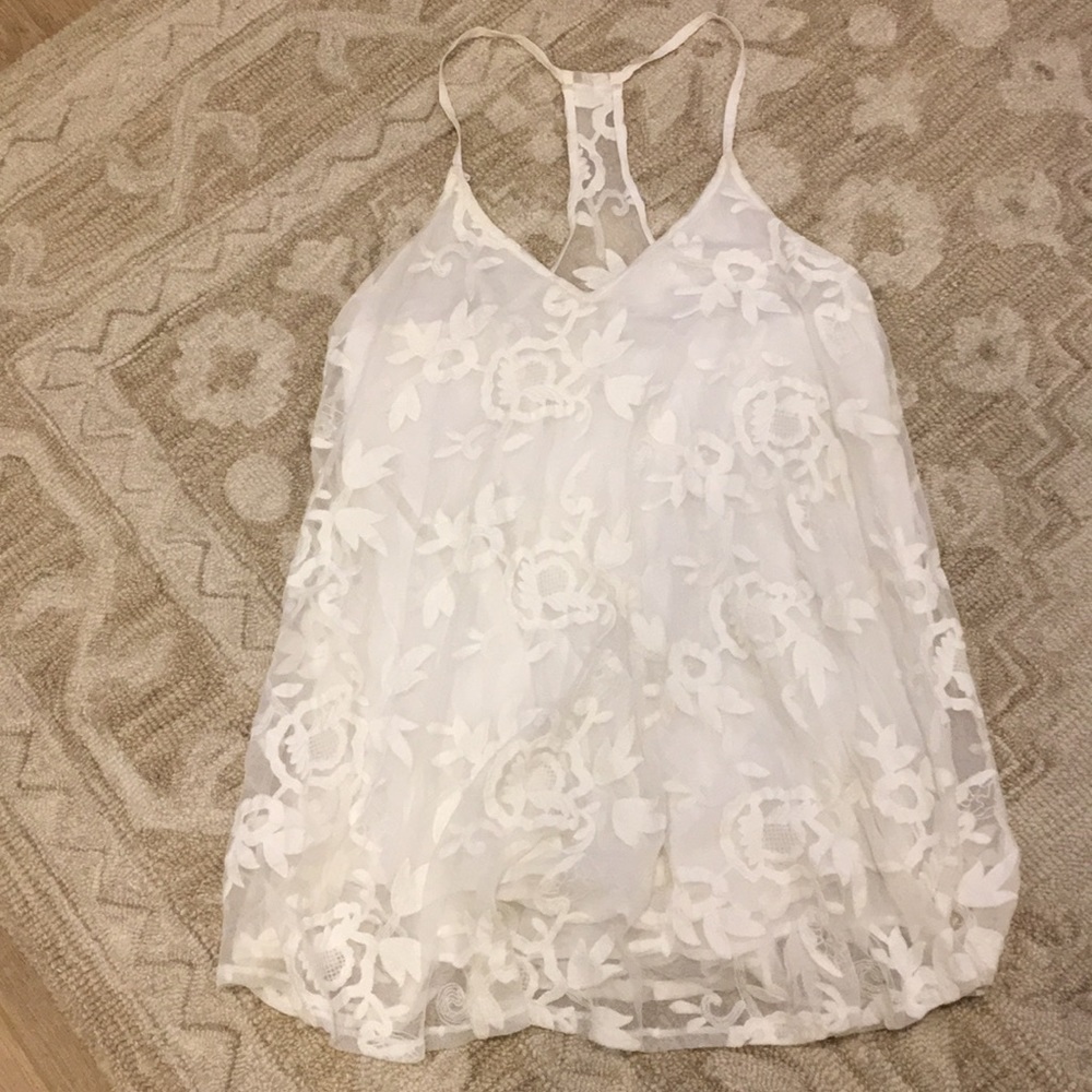 White Lace Women's Top